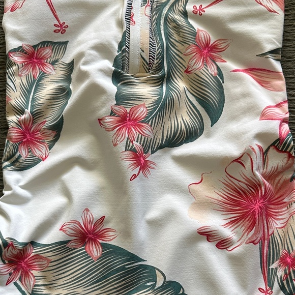 Floral Women’s One Piece Swimsuit with matching shorts and jacket. - Picture 2 of 7